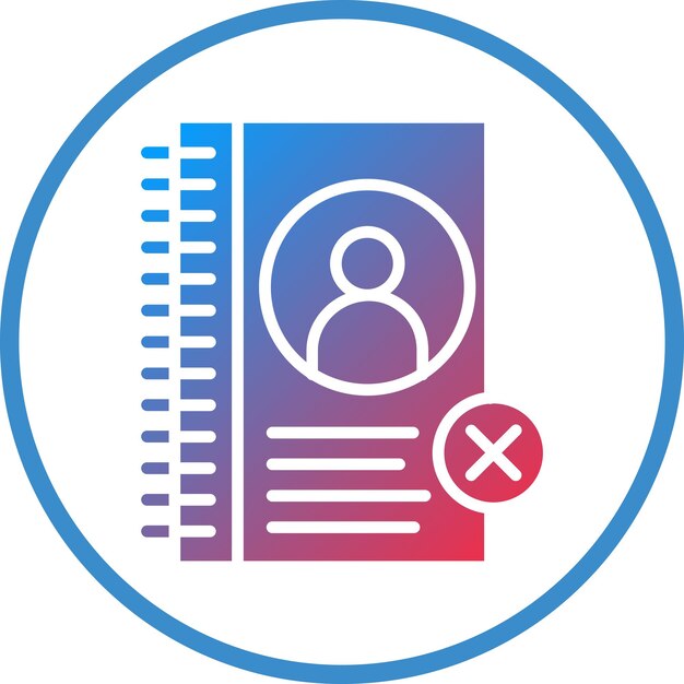 Diseño vectorial sin estilo de icono de contacto