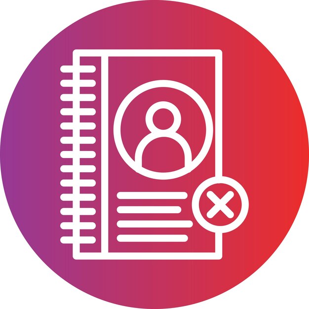 Diseño vectorial sin estilo de icono de contacto