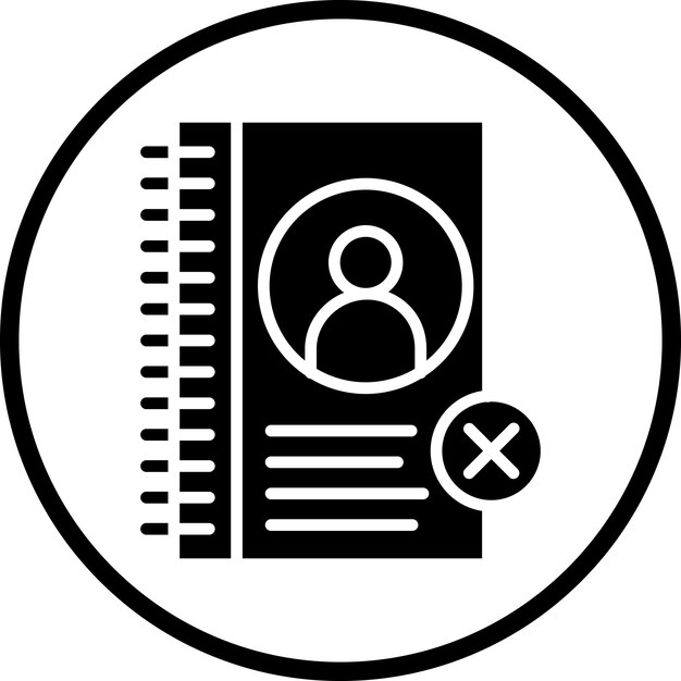 Diseño vectorial sin estilo de icono de contacto