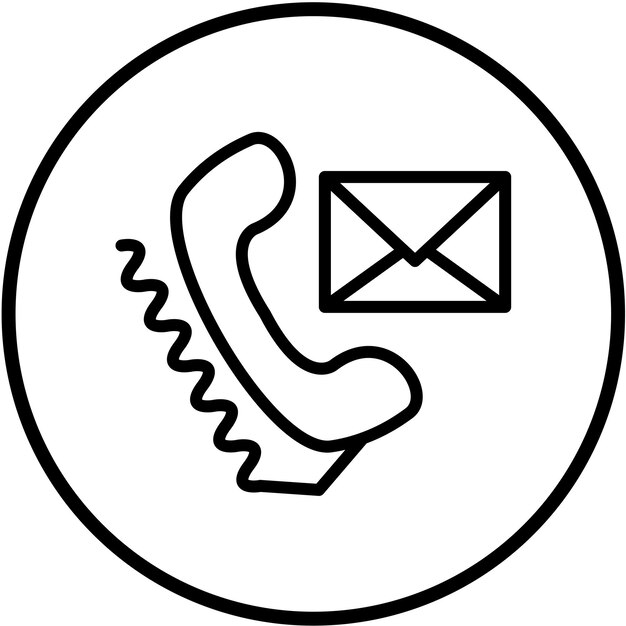 Diseño vectorial Estilo del icono de contacto