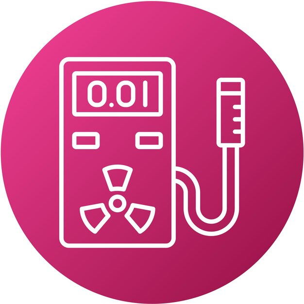 Diseño vectorial estilo de icono del contador de Geiger