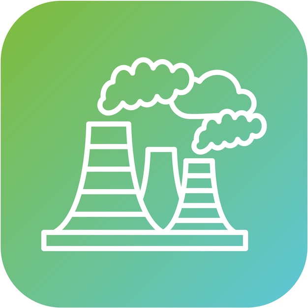 Diseño vectorial del estilo del icono de contaminación del aire