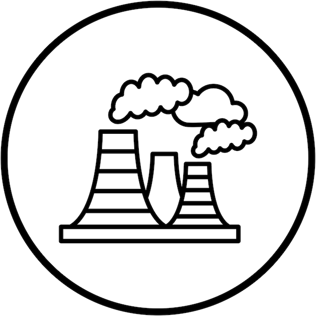 Diseño vectorial del estilo del icono de contaminación del aire