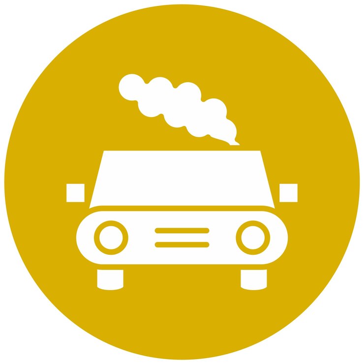 Vector diseño vectorial del estilo del icono de contaminación del automóvil