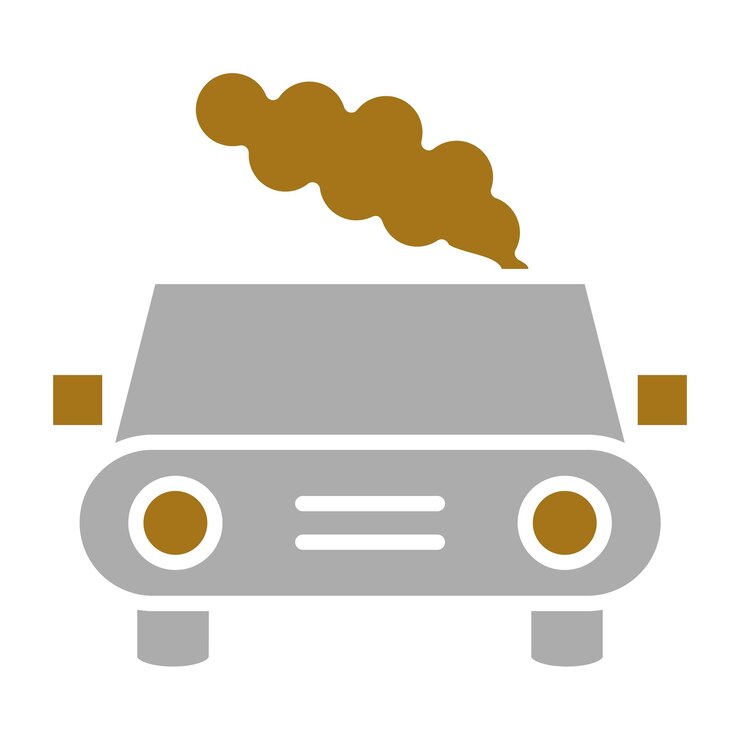 Vector diseño vectorial del estilo del icono de contaminación del automóvil