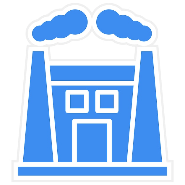 Diseño vectorial Estilo del icono de contaminación de la ciudad