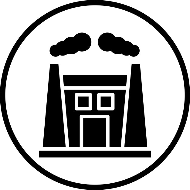Diseño vectorial Estilo del icono de contaminación de la ciudad