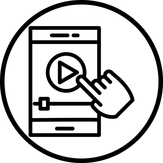 Diseño vectorial Estilo de icono de contenido interactivo