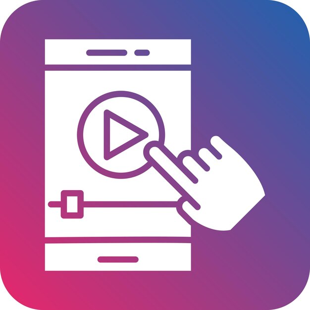 Diseño vectorial Estilo de icono de contenido interactivo