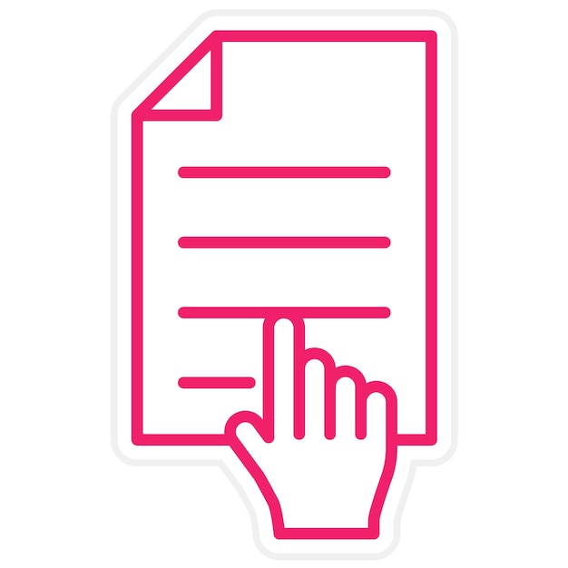 Diseño vectorial Estilo de icono de contenido interactivo