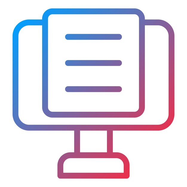 Diseño vectorial Estilo de icono de contenido en línea
