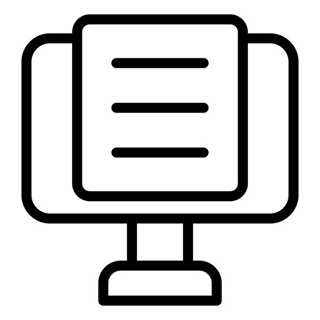 Diseño vectorial Estilo de icono de contenido en línea
