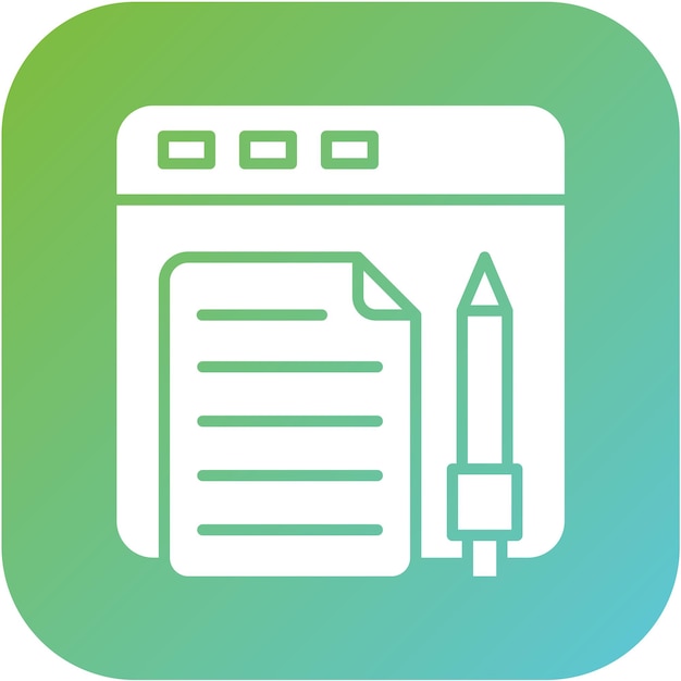 Diseño vectorial Estilo de icono de contenido en línea