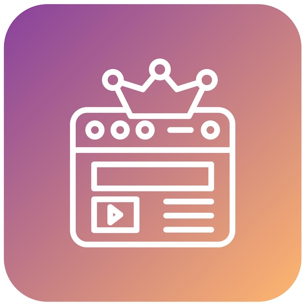 Diseño vectorial Estilo de icono de contenido premium