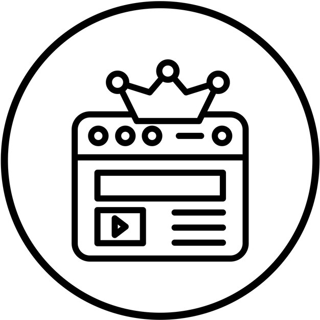 Diseño vectorial Estilo de icono de contenido premium