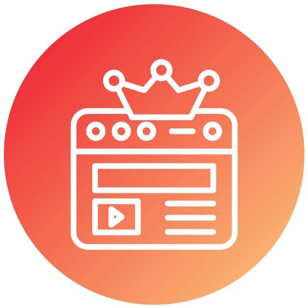 Diseño vectorial Estilo de icono de contenido premium