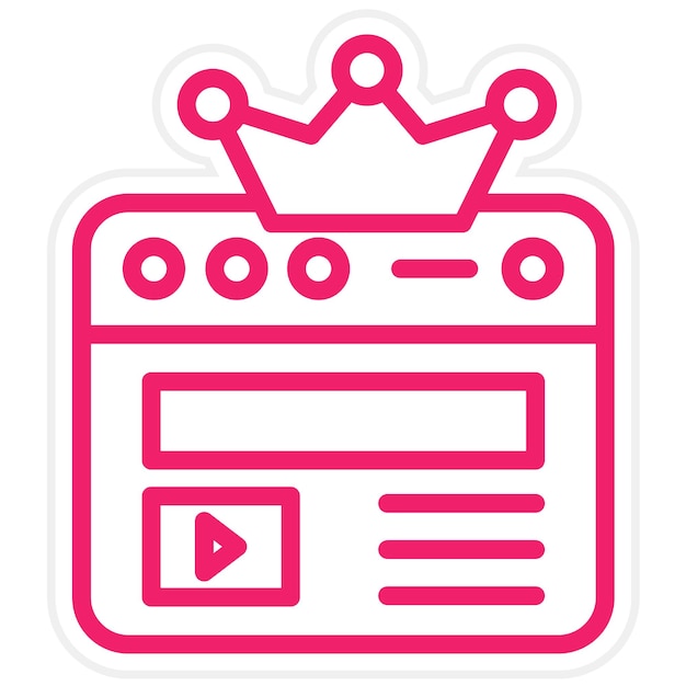 Diseño vectorial Estilo de icono de contenido premium