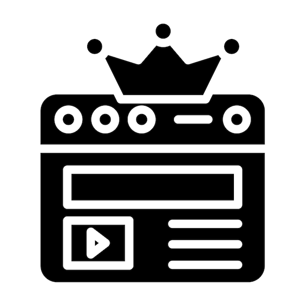Diseño vectorial Estilo de icono de contenido premium