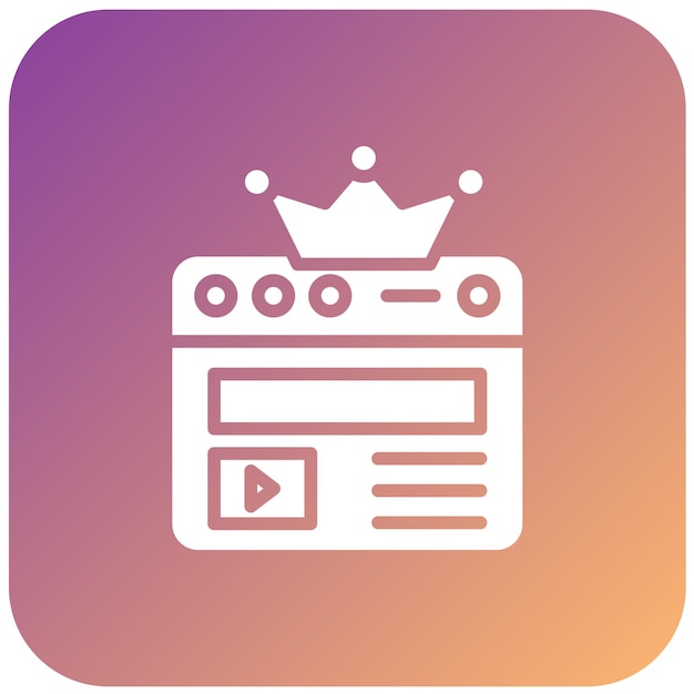 Diseño vectorial Estilo de icono de contenido premium