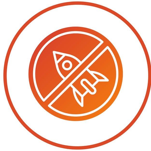 Diseño vectorial Estilo de icono contra la guerra