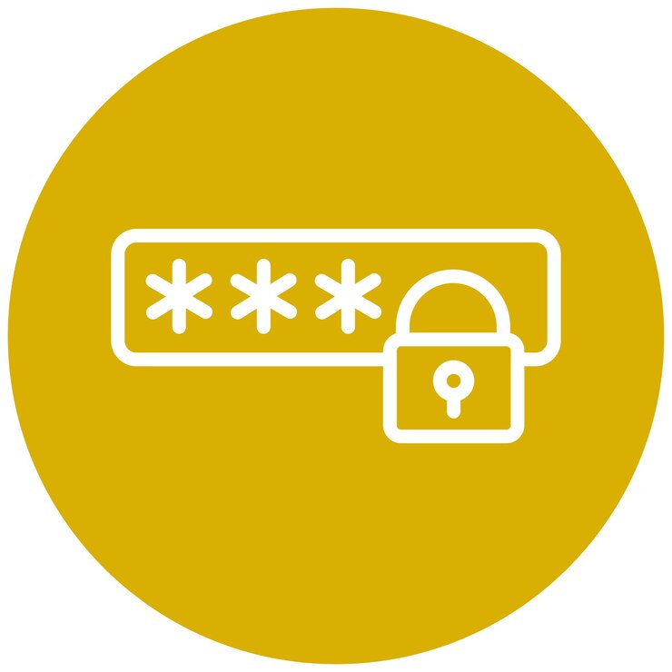 Diseño vectorial del estilo del icono de la contraseña