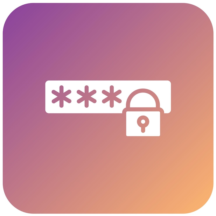 Vector diseño vectorial del estilo del icono de la contraseña