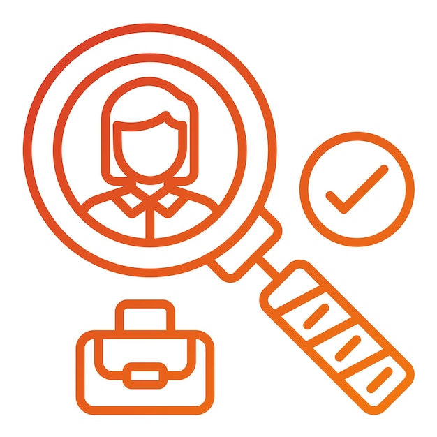 Diseño vectorial Estilo del icono de contratación de personal
