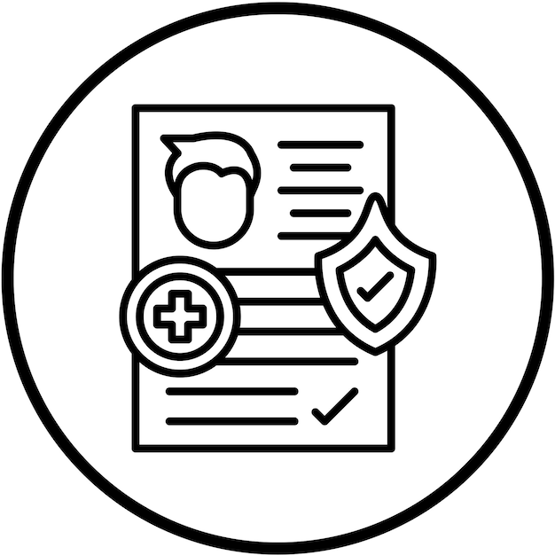 Diseño vectorial estilo de icono contratado