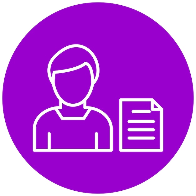 Diseño vectorial Estilo de icono de contratista independiente