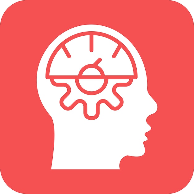 Diseño vectorial Estilo del icono de control mental