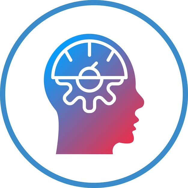 Diseño vectorial Estilo del icono de control mental
