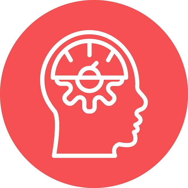 Diseño vectorial Estilo del icono de control mental