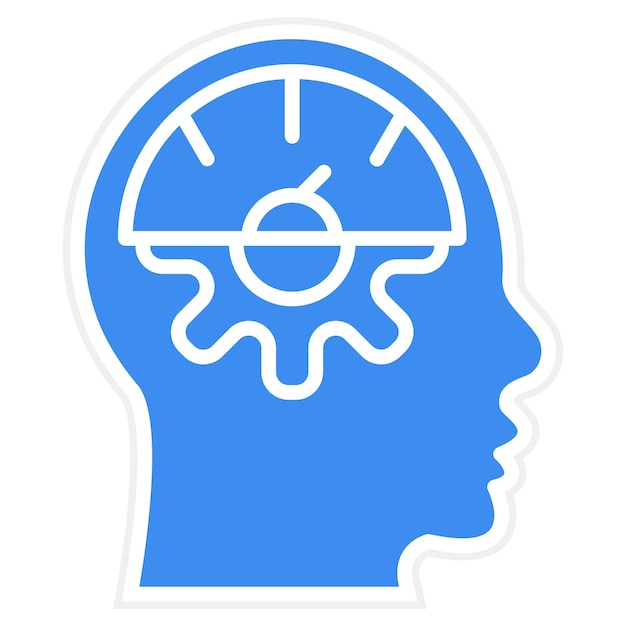 Diseño vectorial Estilo del icono de control mental