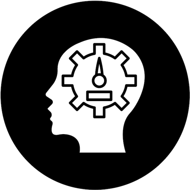 Diseño vectorial Estilo del icono de control mental