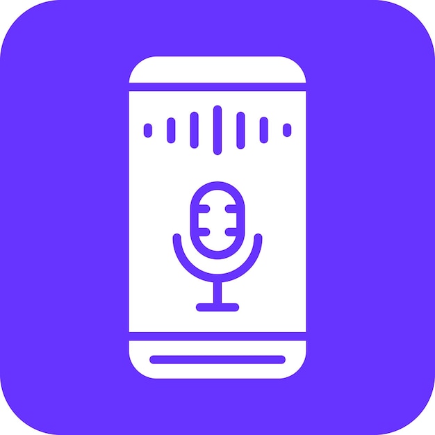 Diseño vectorial Estilo del icono de control de voz