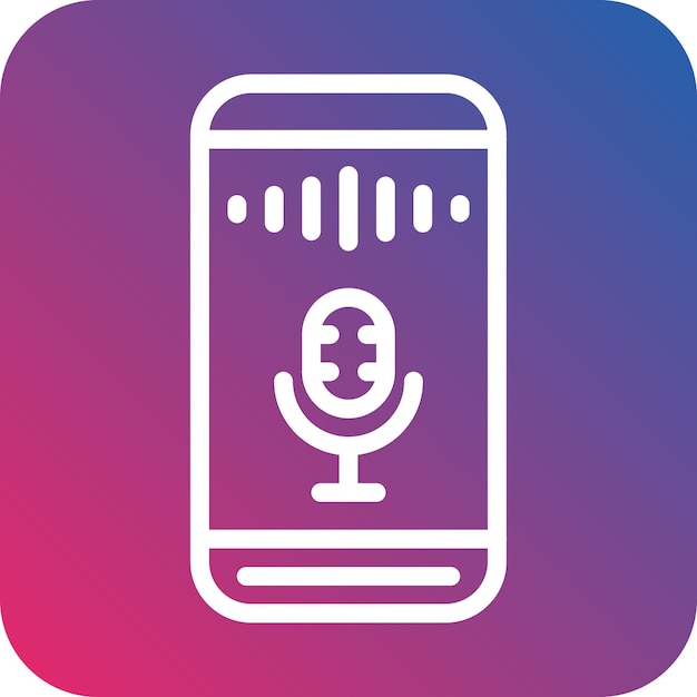 Diseño vectorial Estilo del icono de control de voz
