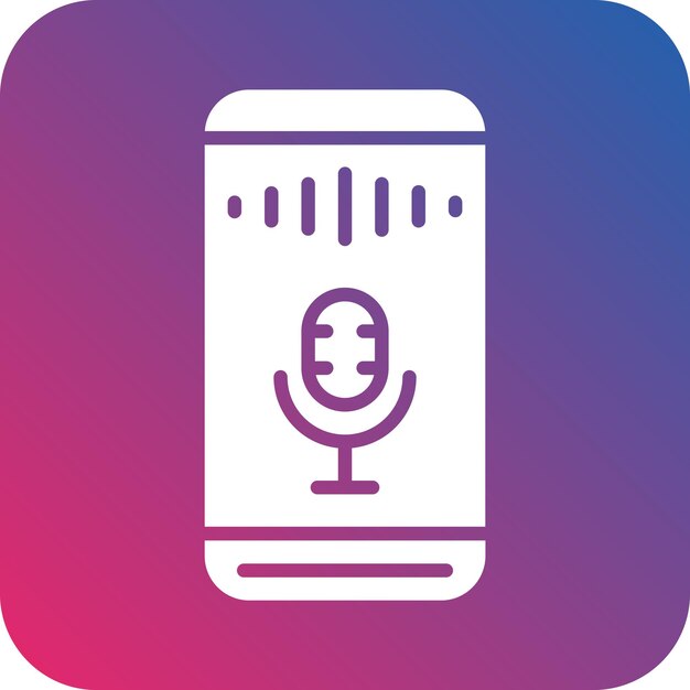 Diseño vectorial Estilo del icono de control de voz