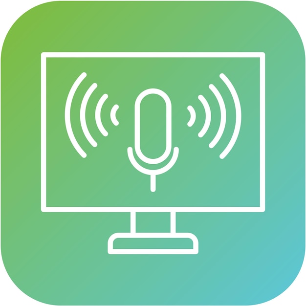 Diseño vectorial Estilo del icono de control de voz