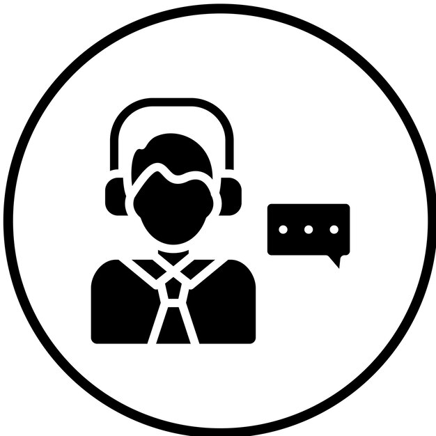 Diseño vectorial Estilo del icono de conversación