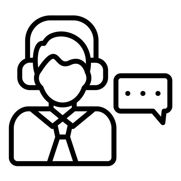 Diseño vectorial Estilo del icono de conversación