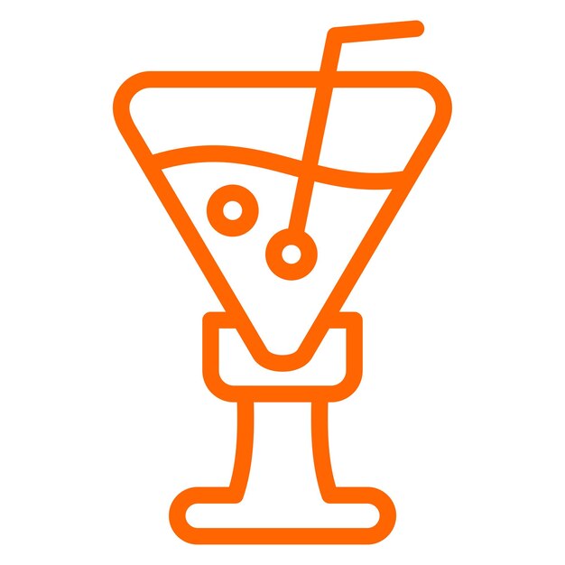 Diseño vectorial Estilo del icono de la copa de la bebida
