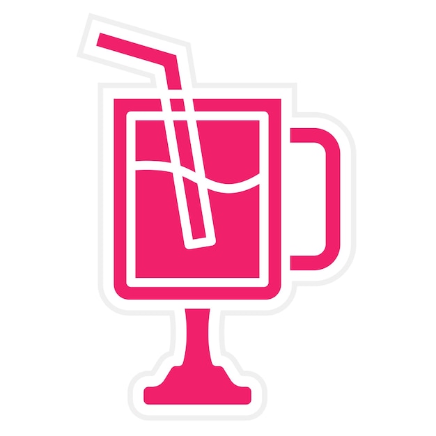 Diseño vectorial Estilo del icono de la copa de la bebida
