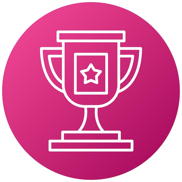 Diseño vectorial del estilo del icono de la copa de oro
