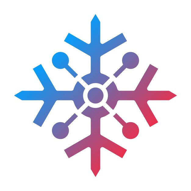 Diseño vectorial Estilo del icono de copo de nieve