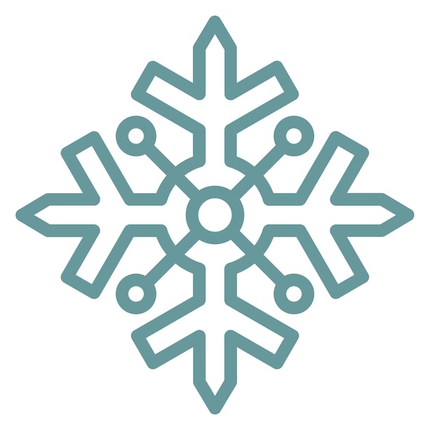 Vector diseño vectorial estilo del icono de copo de nieve