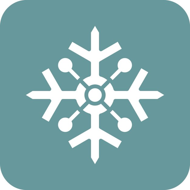 Diseño vectorial Estilo del icono de copo de nieve