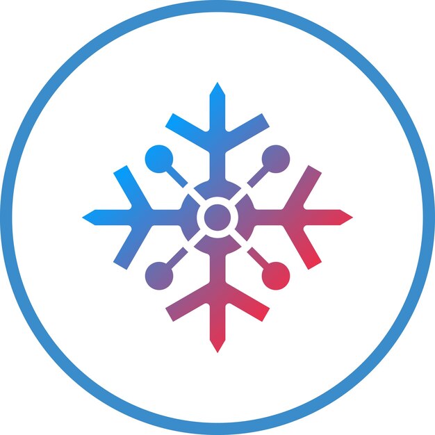 Diseño vectorial Estilo del icono de copo de nieve
