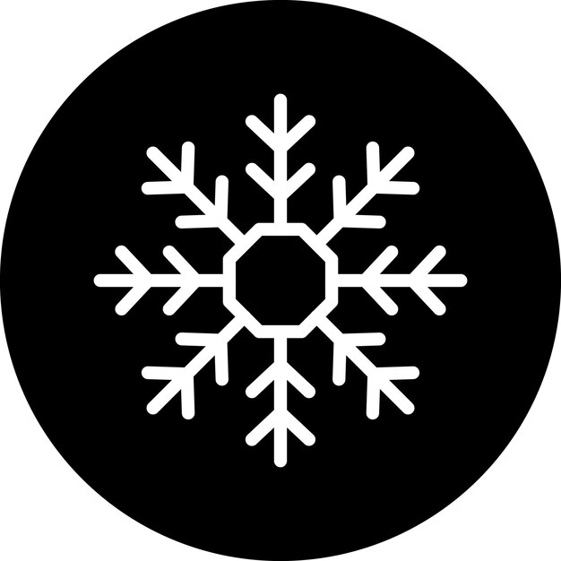 Diseño vectorial Estilo del icono de copo de nieve