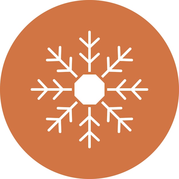 Diseño vectorial Estilo del icono de copo de nieve