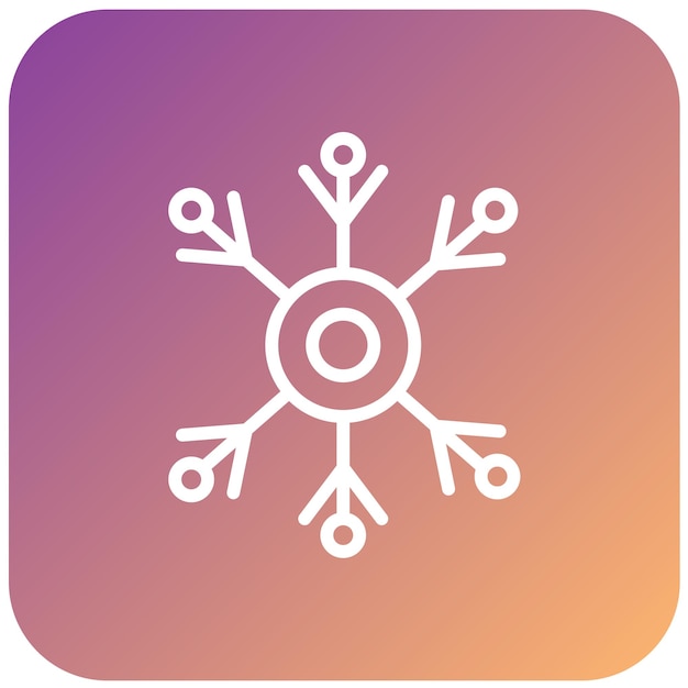 Diseño vectorial Estilo del icono de copo de nieve